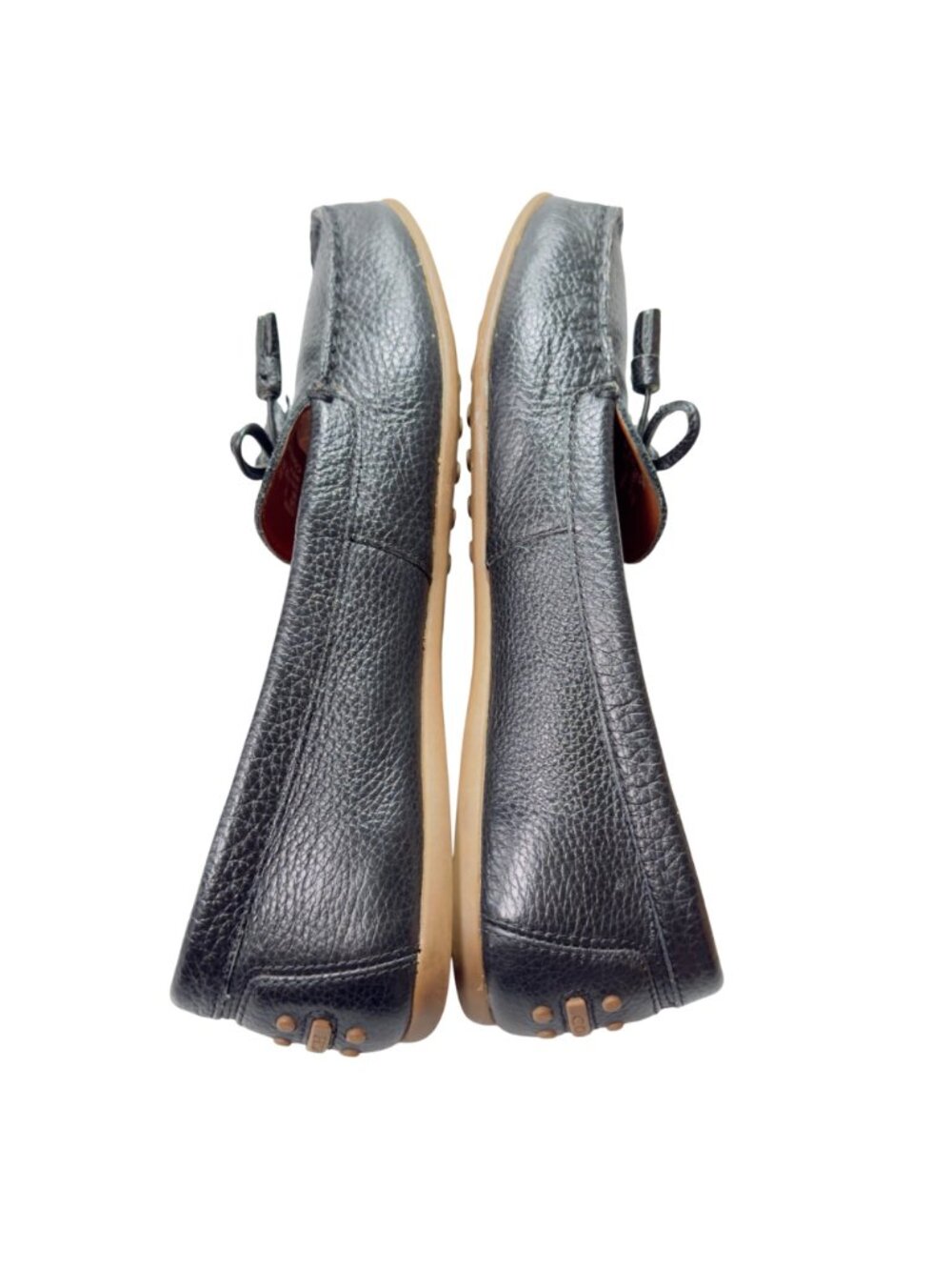 Coach Leather Womens Tassel Loafers Black Slip-On Shoes Rubber Sole Size 9B - Picture 9 of 11